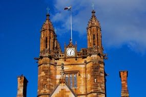 university of sydney, top of campus building at sky, australia