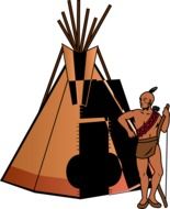 tent teepee drawing