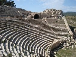 ruined theater building