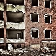 abandoned brick building with windows