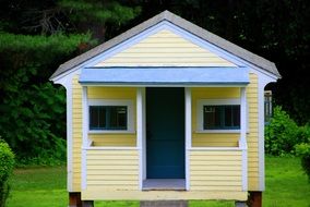 small cottage yellow
