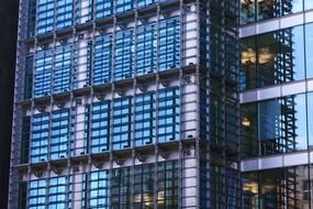 City building in the style of geometric lines