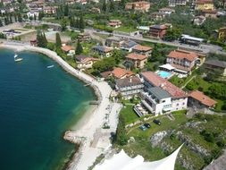 bird's-eye photo on lake garda in Italy