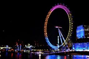 Londoneye in night illumination