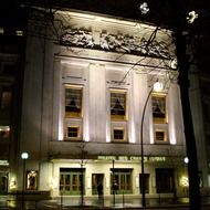 theater in paris in night illumination