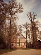 old rural house in summer