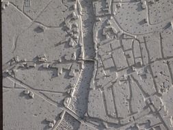 Picture of relief map of budapest