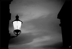 lamp in dark street