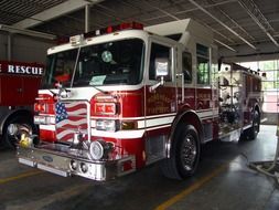 fire truck at vehicle station