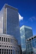 Modern office buildings on a background of clear blue sky