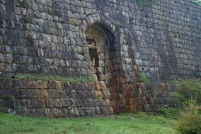 stone masonry of the beneficiation plant in Japan