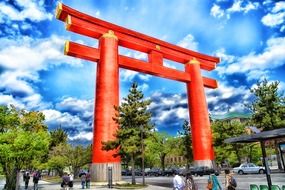 Torii - ritual gates in Kyoto, Japan