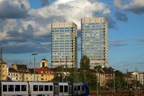 twin towers in Mainz, Germany