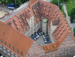 The courtyard of the new building in Ulm