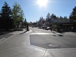 panoramic view of the village square