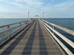 Sea bridge on the coast of Mecklenburg