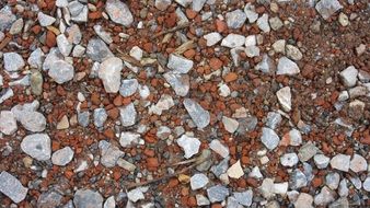 Picture of pebbles and brick rubbles