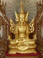 golden sculpture in myanmar