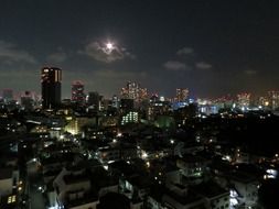 night city under the moon