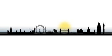 silhouette of London city