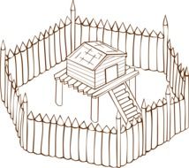 fence as a medieval defense