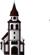 Clipart illustration of church