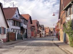 houses on a village street in Germany