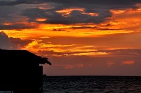 Maldives at sunset