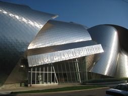 Unusual hi-tech metal building