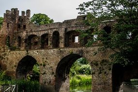 city rock brick arch wall zutphen netherlands