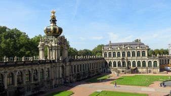 landscape of zwinger facade in dresden