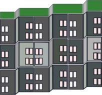 residential building as a graphic image