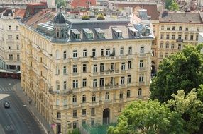 view on the historical building in Vienna