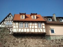 fachwerkhaus in the architecture of the old city in Germany
