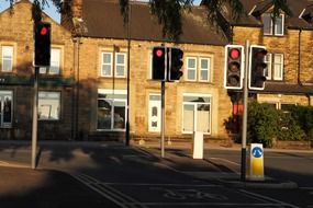 Traffic lights on a road