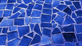 blue tiled floor