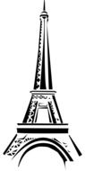 black and white eiffel tower paris drawing