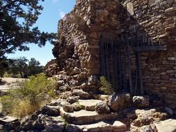 stone ruins as a landmark in the Grand Canyon