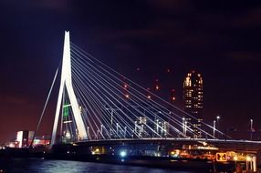 Rotterdam bridge night shot