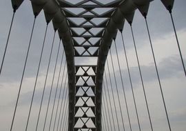 modern architecture of the bridge in Toronto