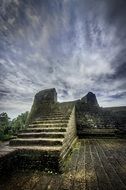 old stairs in moss