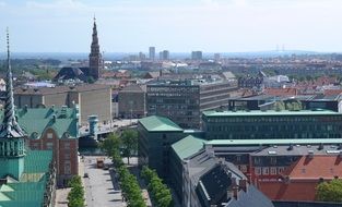 photo of green roofs of houses in Copenhagen, Denmark