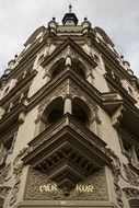 Facade of old building in Prague