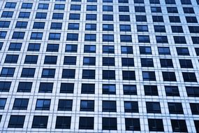 Modern business building with blue glass