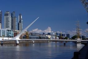 panoramic view of the harbor in buenos aires