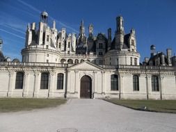 medieval fortress with towers in france