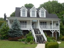 white and grey residential building