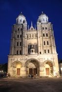 Church of St. Michael in Dijon at night