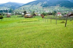 panorama of a village in Romania