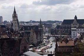 Roofs of buildings in a Belgium